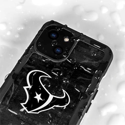 NFL Houston Texans Black & White iPhone 13 Mini Waterproof Case