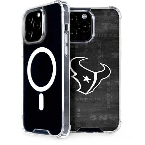 NFL Houston Texans Black & White iPhone 13 Pro Max MagSafe Case
