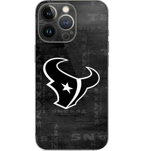 NFL Houston Texans Black & White iPhone 13 Pro Skin