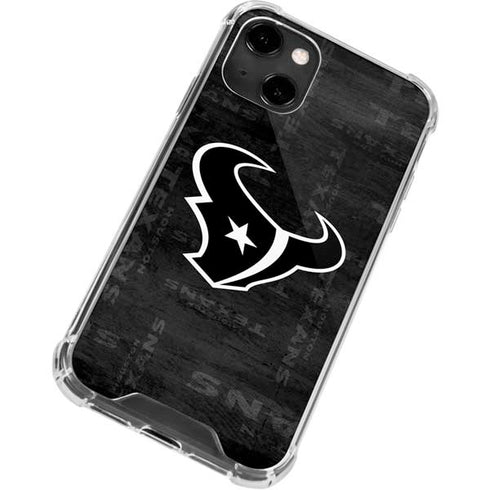 NFL Houston Texans Black & White iPhone 14 Clear Case