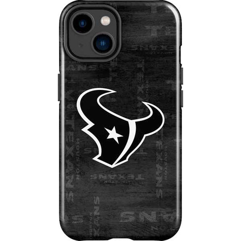 NFL Houston Texans Black & White iPhone 14 Plus Impact Case