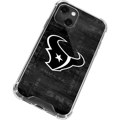 NFL Houston Texans Black & White iPhone 14 Plus Clear Case