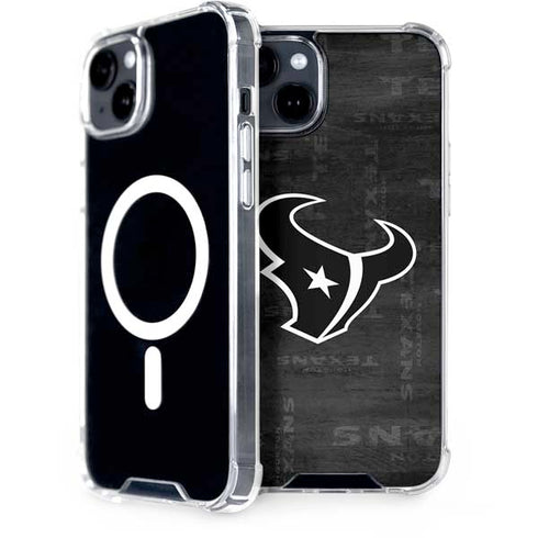 NFL Houston Texans Black & White iPhone 15 Plus MagSafe Case
