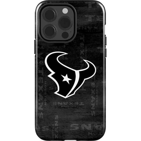 NFL Houston Texans Black & White iPhone 15 Pro Impact Case