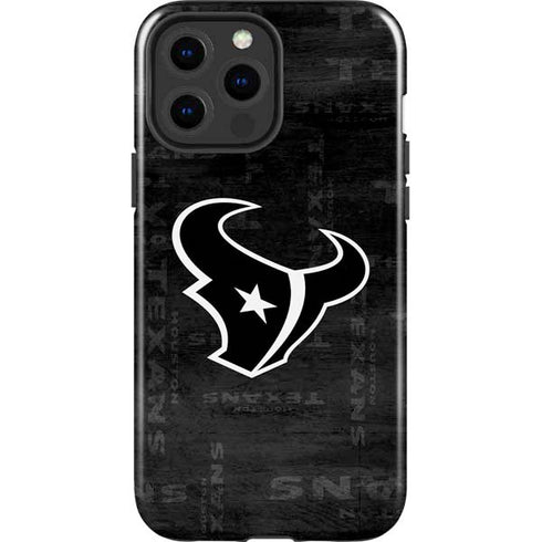 NFL Houston Texans Black & White iPhone 15 Pro Max Impact Case