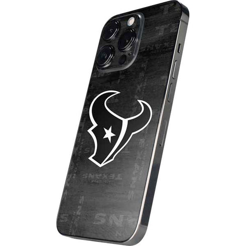 NFL Houston Texans Black & White iPhone 14 Pro Skin