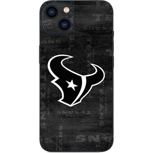 NFL Houston Texans Black & White iPhone 14 Skin