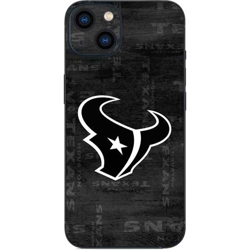 NFL Houston Texans Black & White iPhone 15 Skin