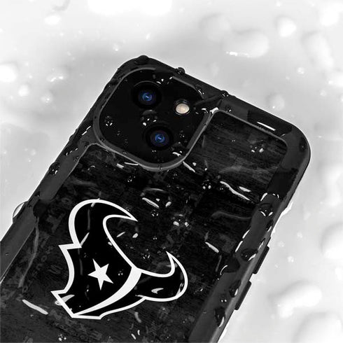 NFL Houston Texans Black & White iPhone 15 Waterproof Case