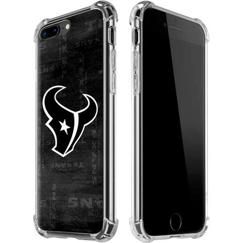 NFL Houston Texans Black & White iPhone 7/8 Plus Clear Case