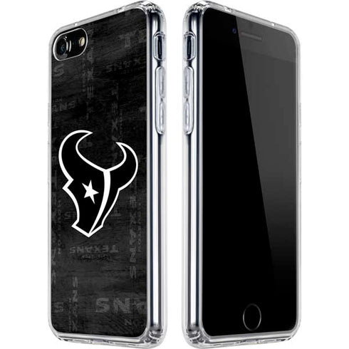 NFL Houston Texans Black & White iPhone SE (2nd & 3rd Gen) Clear Case