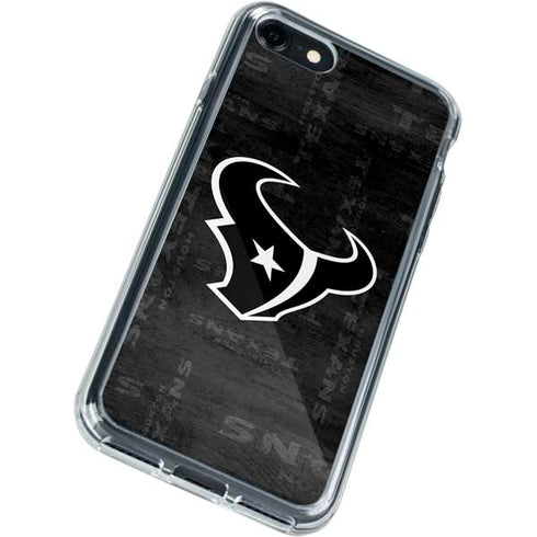NFL Houston Texans Black & White iPhone SE (2nd & 3rd Gen) Clear Case