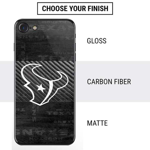 NFL Houston Texans Black & White iPhone SE (2nd & 3rd Gen) Skin