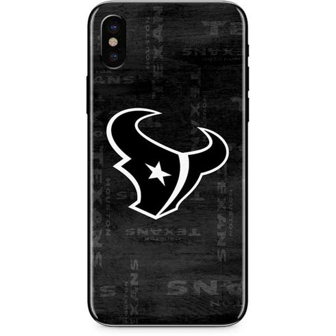 NFL Houston Texans Black & White iPhone X Skin