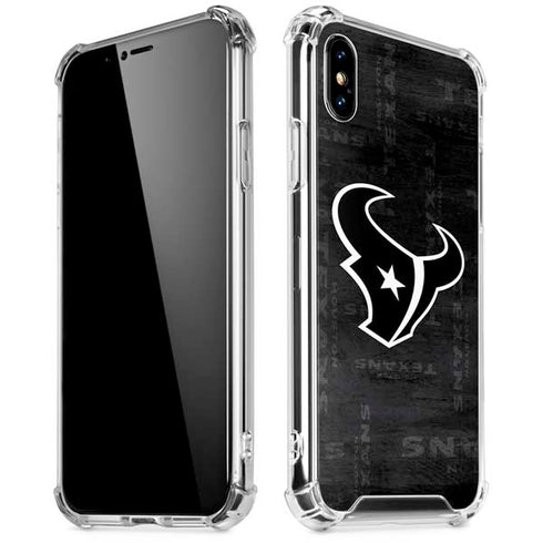NFL Houston Texans Black & White iPhone X/XS Clear Case