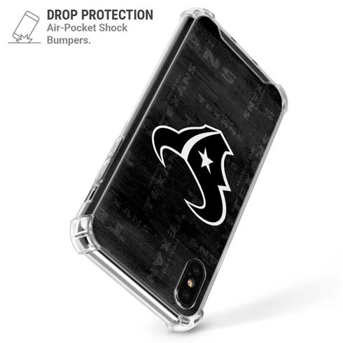 NFL Houston Texans Black & White iPhone X/XS Clear Case