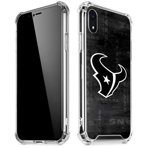 NFL Houston Texans Black & White iPhone XR Clear Case