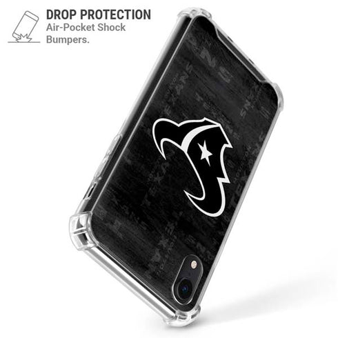 NFL Houston Texans Black & White iPhone XR Clear Case