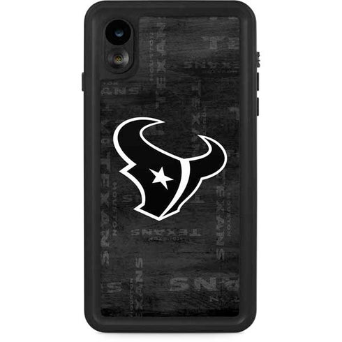 NFL Houston Texans Black & White iPhone XR Waterproof Case
