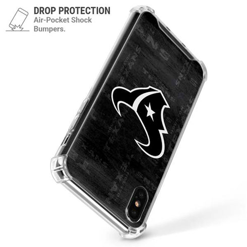 NFL Houston Texans Black & White iPhone XS Max Clear Case