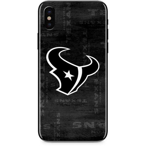 NFL Houston Texans Black & White iPhone XS Skin