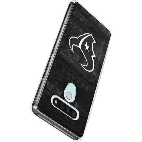 NFL Houston Texans Black & White LG Stylo 6 Clear Case