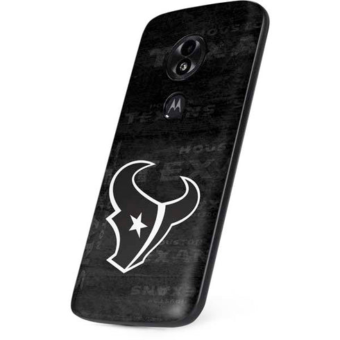 NFL Houston Texans Black & White Moto E5 Play Skin