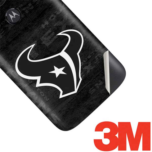 NFL Houston Texans Black & White Moto E5 Play Skin