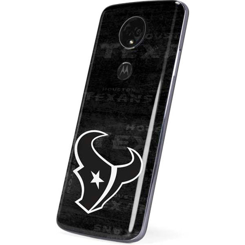 NFL Houston Texans Black & White Moto E5 Plus Skin