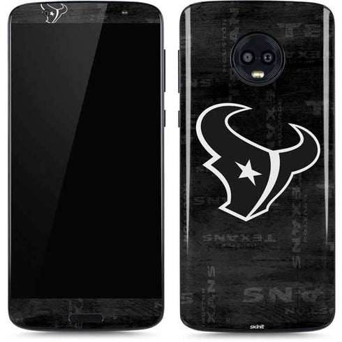 NFL Houston Texans Black & White Moto G6 Skin