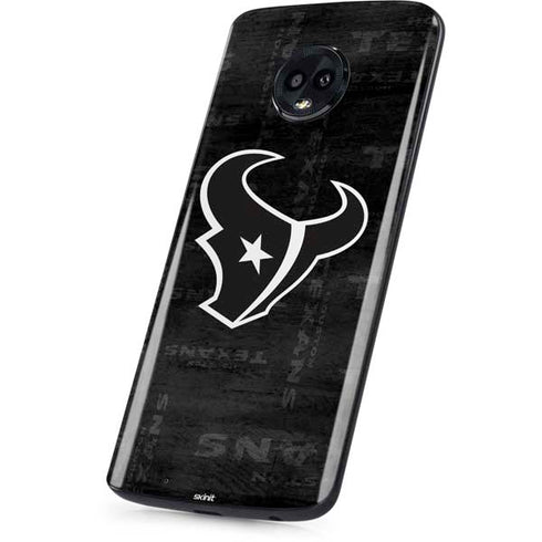 NFL Houston Texans Black & White Moto G6 Skin