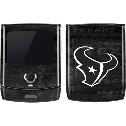 NFL Houston Texans Black & White Motorola RAZR Skin