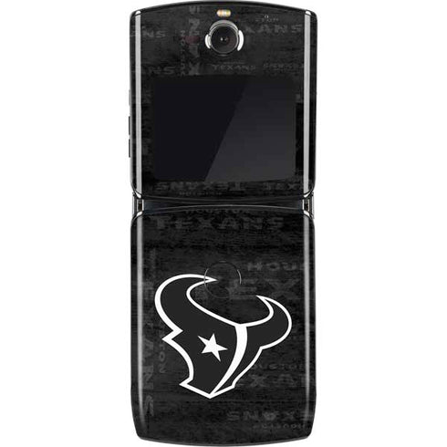 NFL Houston Texans Black & White Motorola RAZR Skin