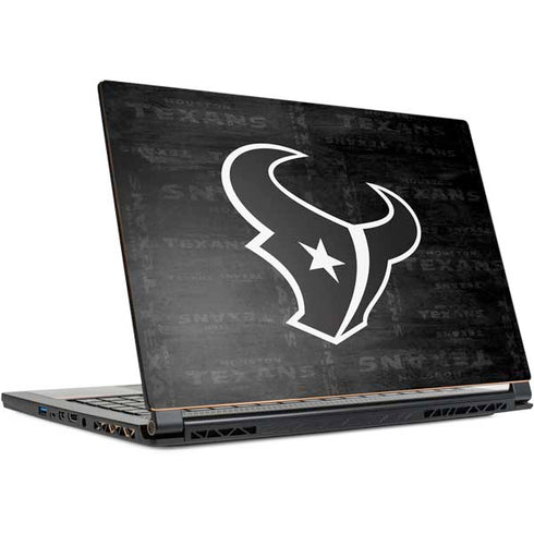 NFL Houston Texans Black & White MSI GS65 Stealth Laptop Skin