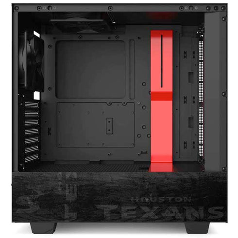 NFL Houston Texans Black & White NZXT H510 Compact ATX Mid-Tower Case Skin