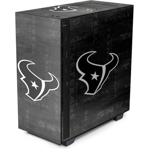 NFL Houston Texans Black & White NZXT H510 Compact ATX Mid-Tower Case Skin