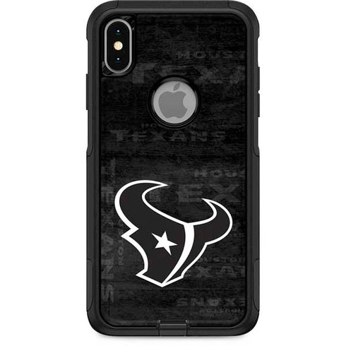 NFL Houston Texans Black & White Otterbox Commuter iPhone Skin