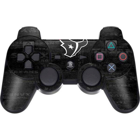 NFL Houston Texans Black & White PS3 Dual Shock wireless controller Skin