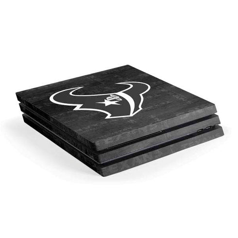 NFL Houston Texans Black & White PS4 Pro Console Skin