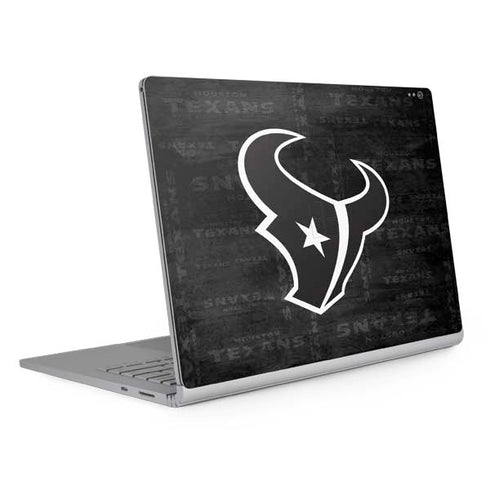 NFL Houston Texans Black & White Surface Book 2 13.5in Skin