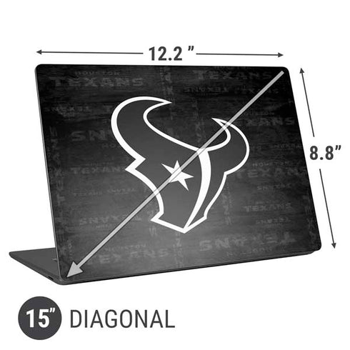 NFL Houston Texans Black & White Universal Laptop 15in (12.2 x 8.8in) Skin