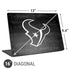 NFL Houston Texans Black & White Universal Laptop 16in (13 x 9.4in) Skin