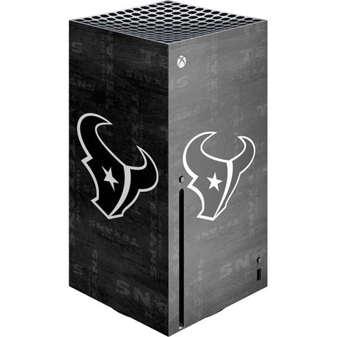 NFL Houston Texans Black & White Xbox Series X Console Skin