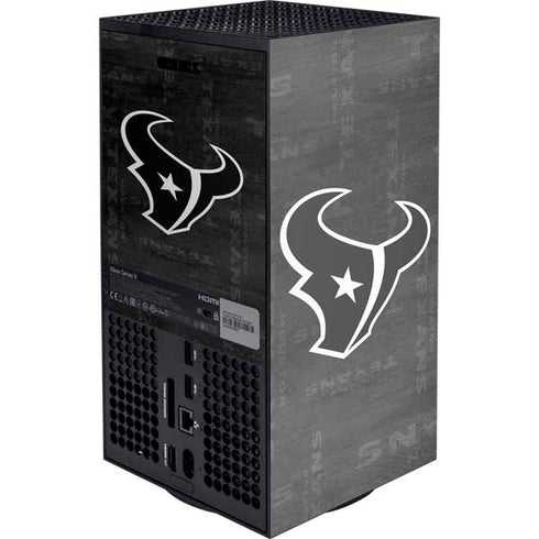 NFL Houston Texans Black & White Xbox Series X Console Skin