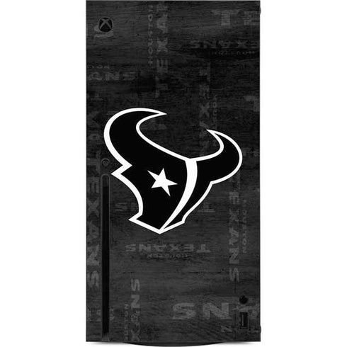 NFL Houston Texans Black & White Xbox Series X Console Skin