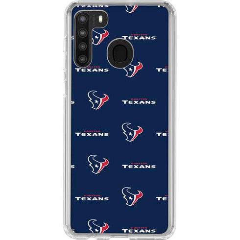 NFL Houston Texans Blitz Series Galaxy A21 Clear Case