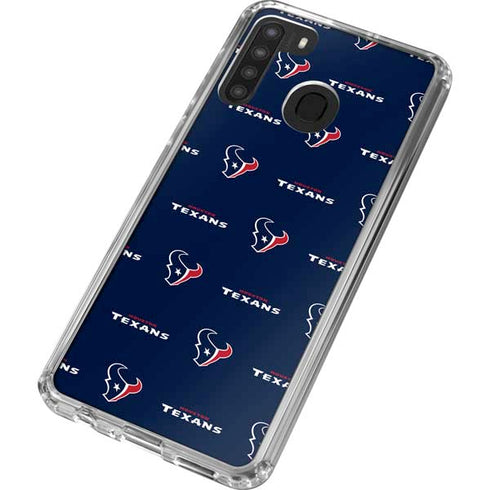NFL Houston Texans Blitz Series Galaxy A21 Clear Case