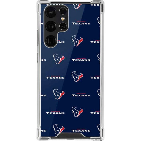 NFL Houston Texans Blitz Series Galaxy S22 Ultra Clear Case