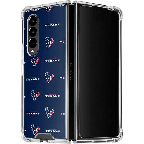 NFL Houston Texans Blitz Series Galaxy Z Fold4 5G Clear Case