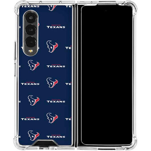 NFL Houston Texans Blitz Series Galaxy Z Fold4 5G Clear Case